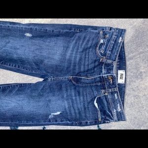 Paige 28 darkwash, split flare.